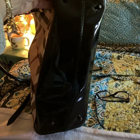 Burberry Brown and Cream Plaid Shoulder Bag AUTHENTIC - Picture 5 of 9